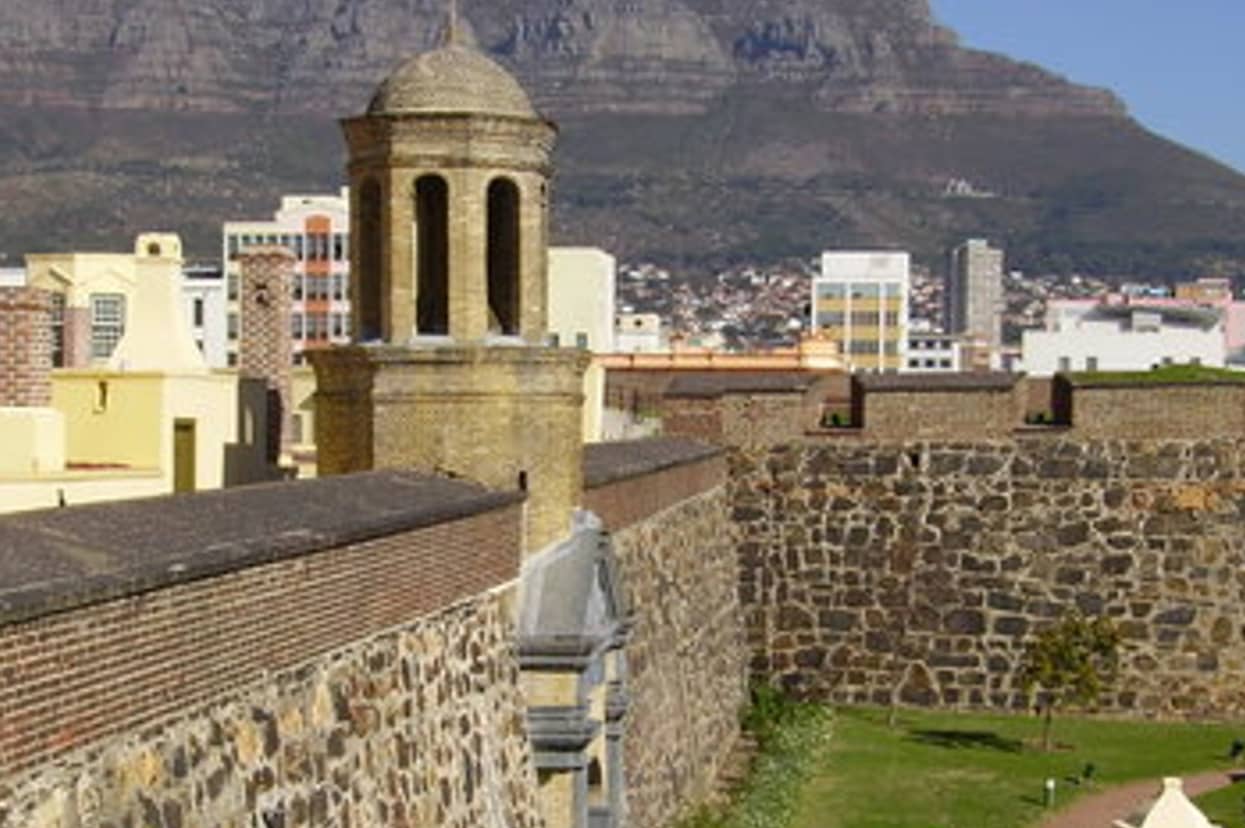 The side wall of the castle