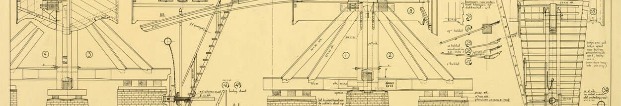 Bouwtekening van de Huizermolen door Anton-Sipman, 1941