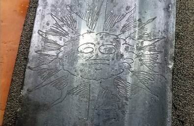 Detail of blade with sun