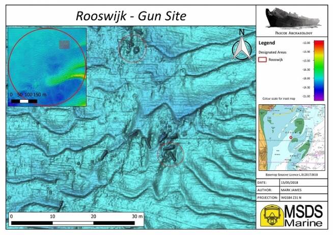 Map of Rooswijk gunsite