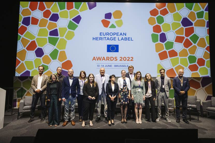 People on stage during the award ceremony