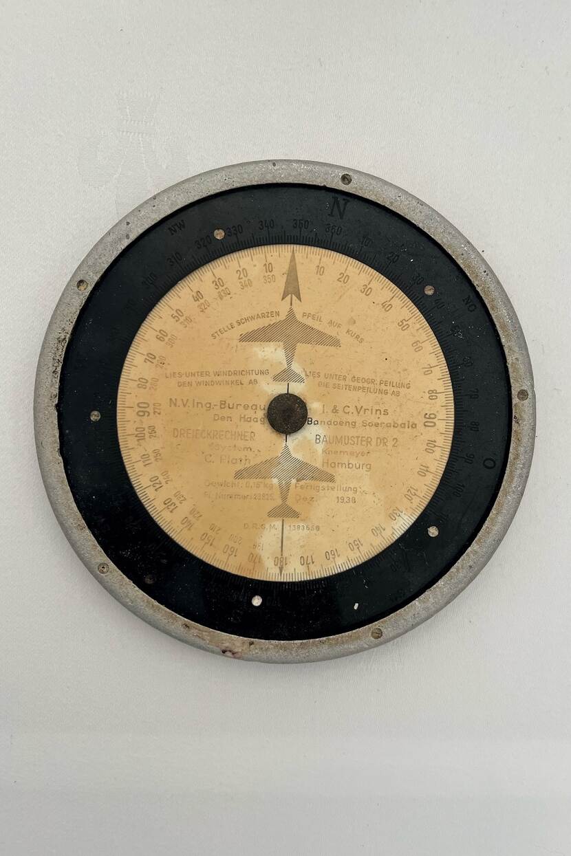 The drift meter owned by the Dutch - Russian pilot Iwan Smirnoff, or his navigator, from the DC-3 Pelikaan.